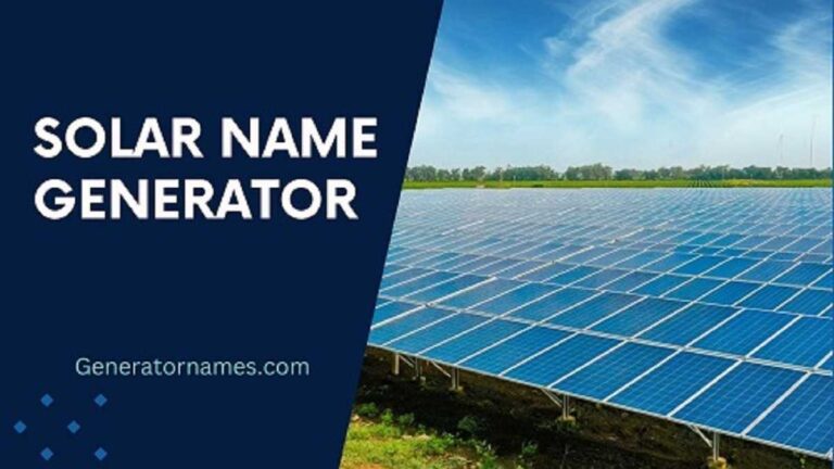 Solar Name Generator