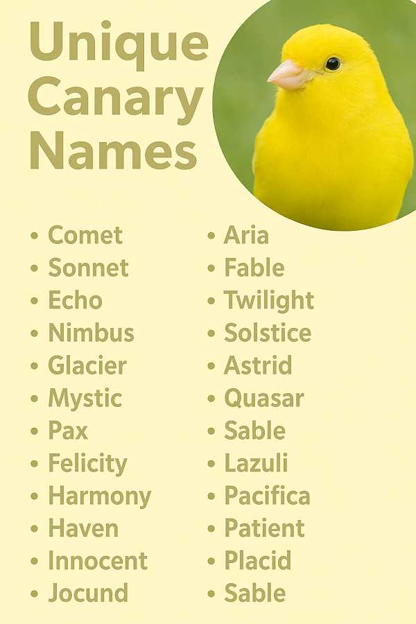 Unique Canary Names